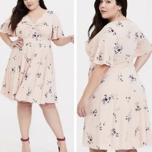 Torrid Blush Floral Dress